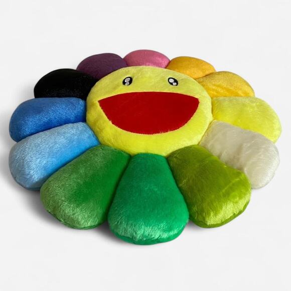 Takashi Murakami Flower Plush 40CM Rainbow/Yellow - Picture 3 of 4